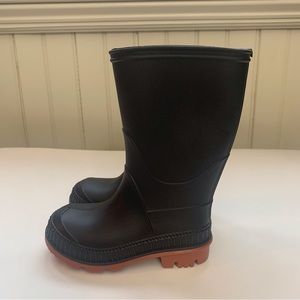 Barn Rain Boot Black Rubber Treaded Non-Skid SurfaceToddler Size 5-6 NWOT